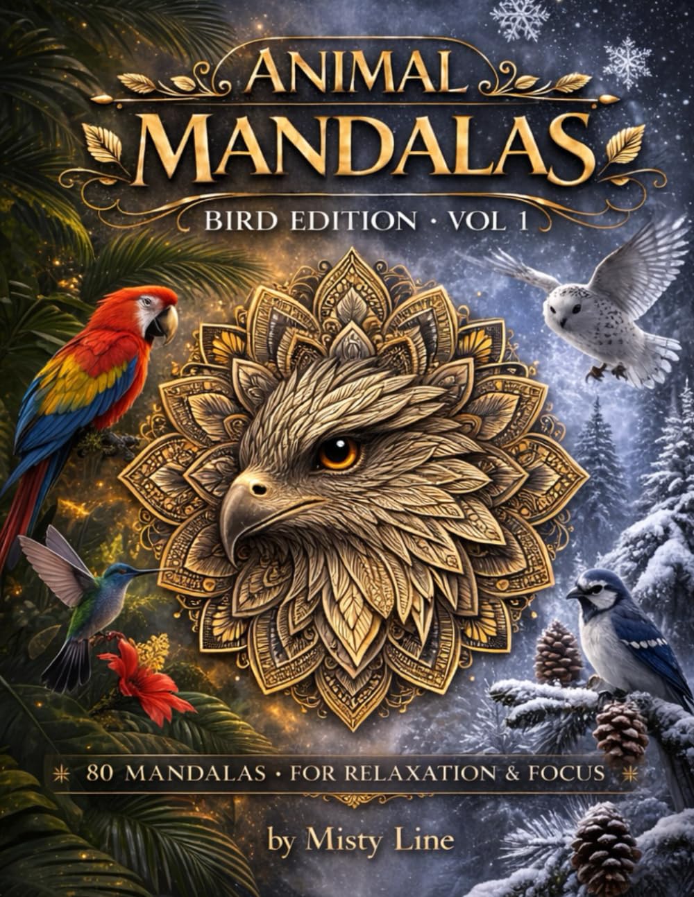 Animal Mandalas – Birds Edition, Volume 1: 80 Abstract Bird-Inspired Mandalas for Calm, Balance & Relaxation