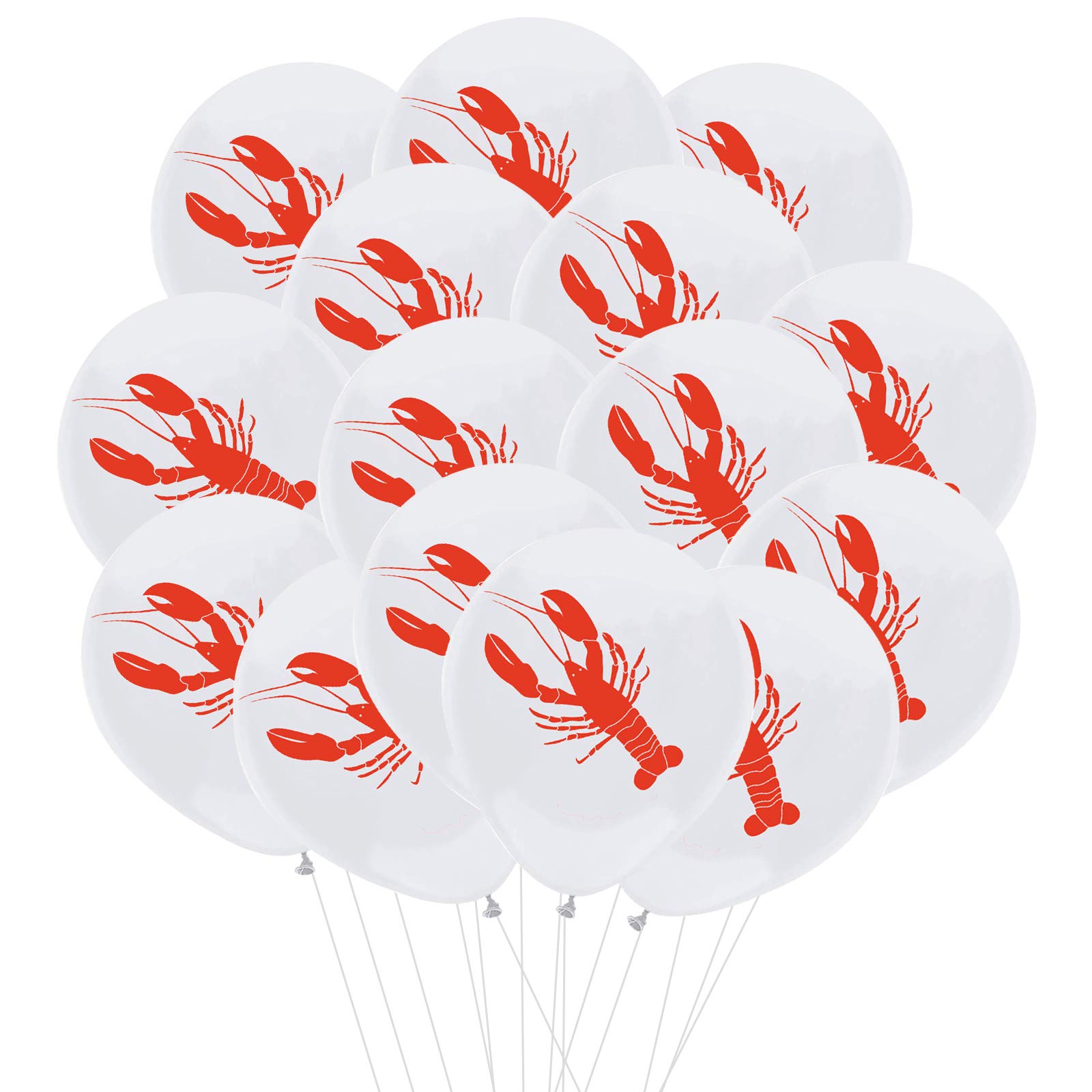 50PCS Lobster Crab Boil Party Balloons - Beach Luau Seaside Themed Birthday Baby Shower Party Decorations Supplies Nautical Sea Animal Decor Balloon