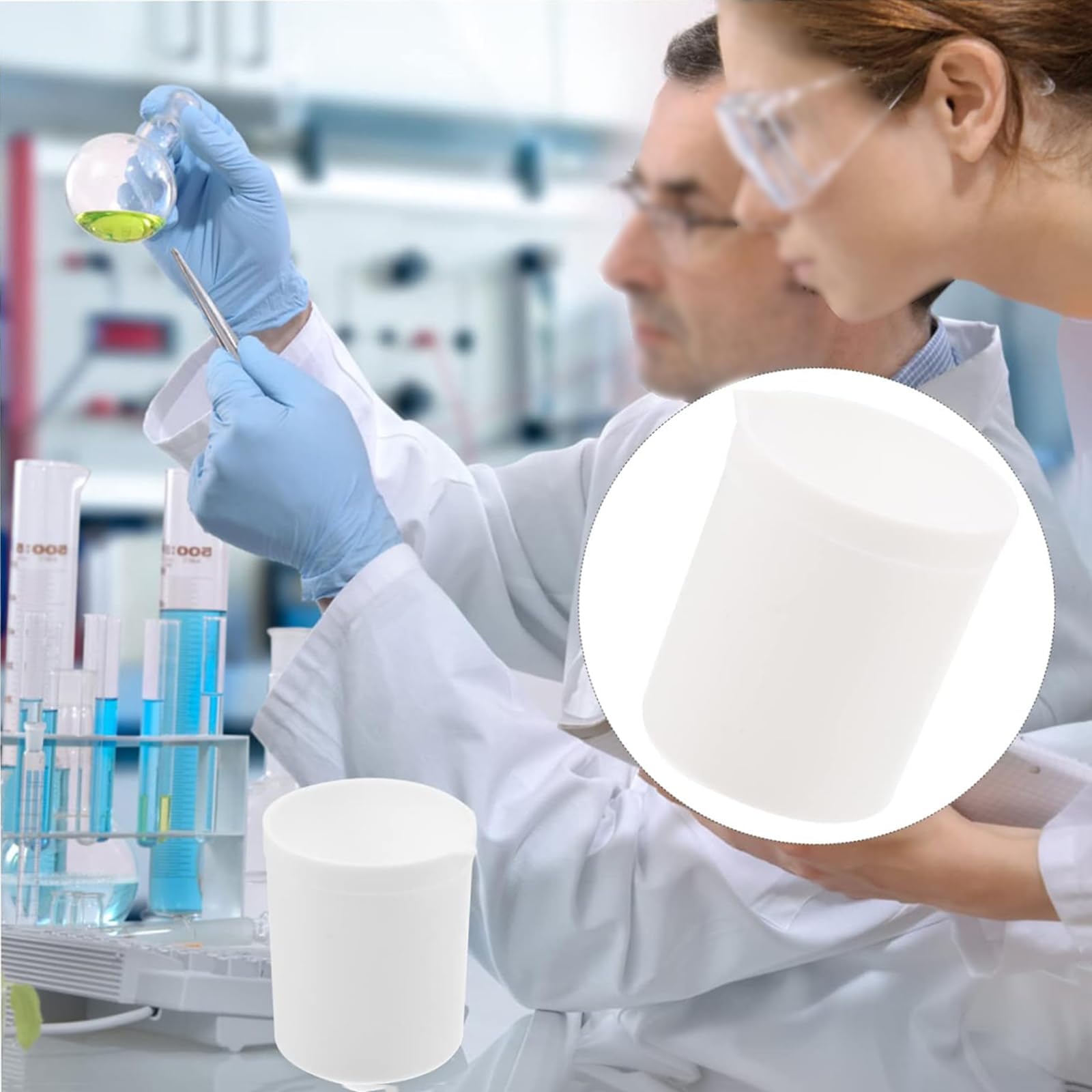 Vasos Medidores (30-3000 Ml), Vaso Medidor, Vertido Suave Y Sin Salpicaduras, Resistencia A La Temperatura: -196~250 ℃, Para Proporciones/almacenamiento De Reactivos De Laboratorio,2000ML