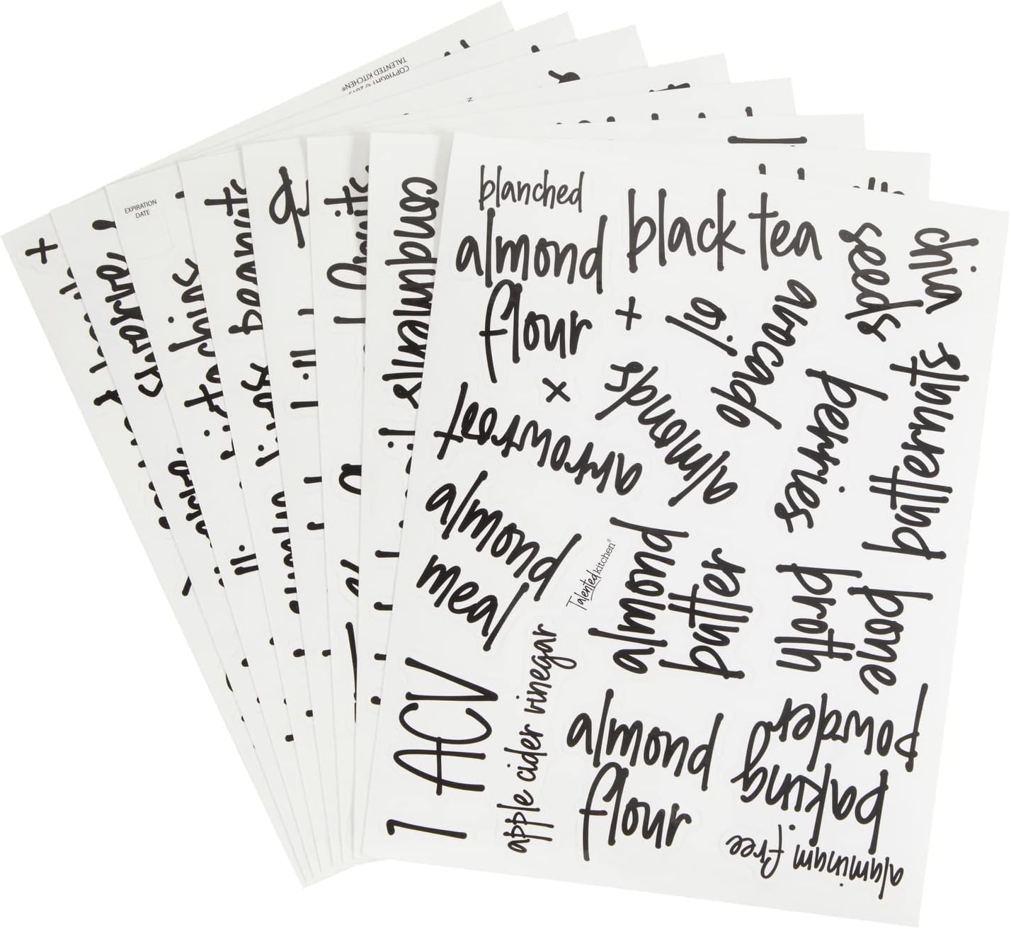 170 Keto Kitchen Pantry Labels for Food Storage Containers, Removable Black Script on Clear Stickers for Organizing Ingredients (Water Resistant)