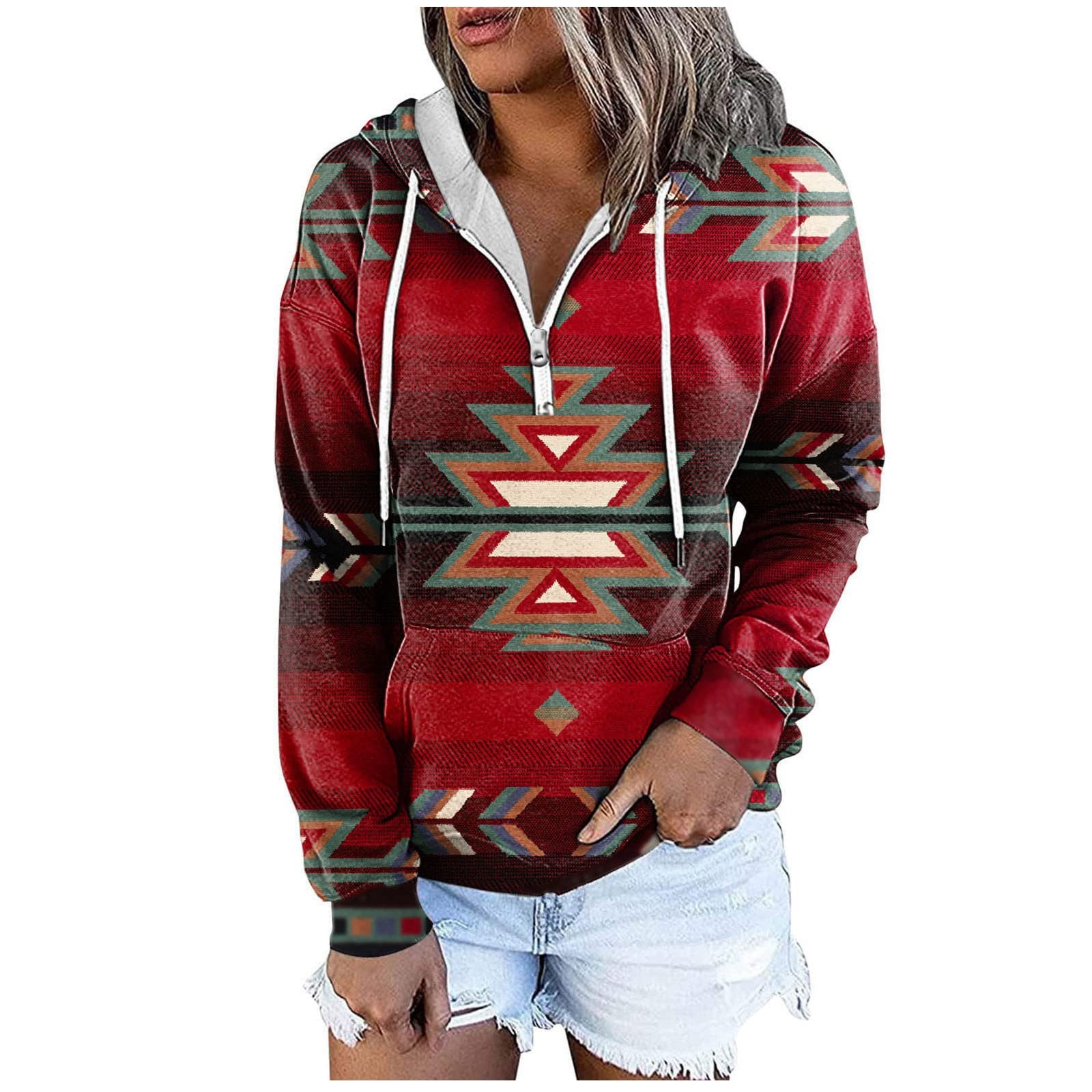 Womens Casual Hoodies Pullover Tops Drawstring Long Sleeve Button Down Sweatshirts 2022 Fall Clothes With Pocket
