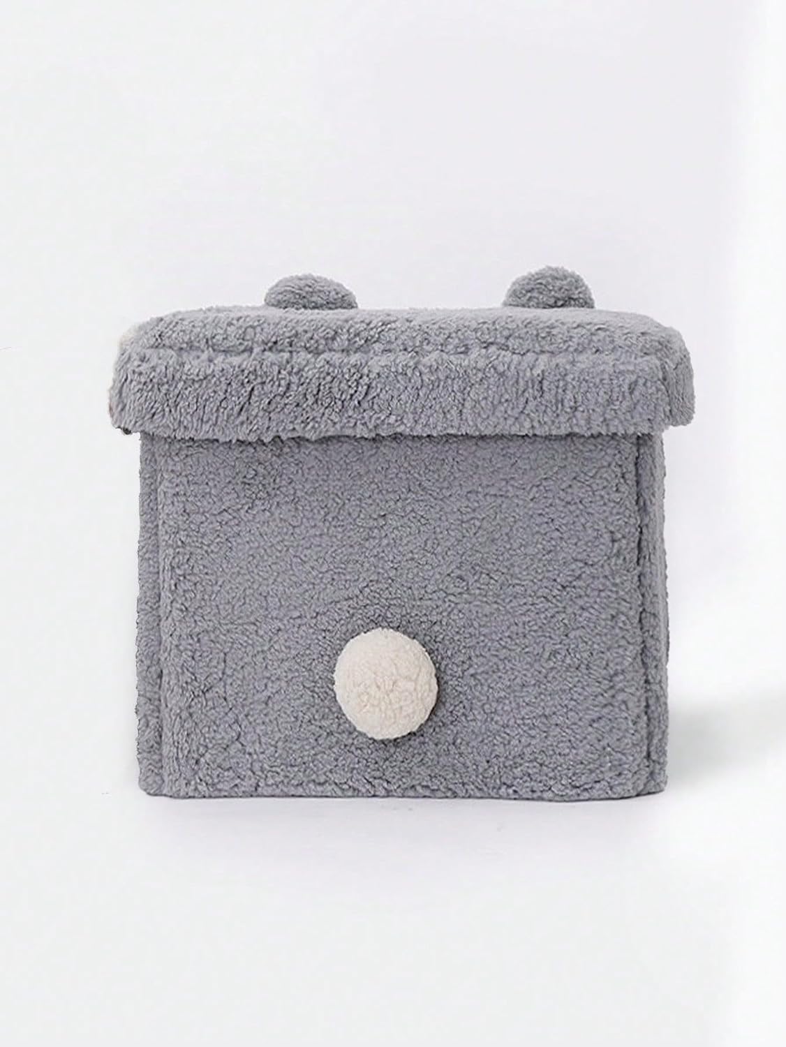review QWINEE Dog House Cat Beds for Indoor Cats, Cat Cave with Anti-Slip，Pet Plush Warm Tent House for Cats Dogs Kitten Puppy and Rabbit Grey one-size