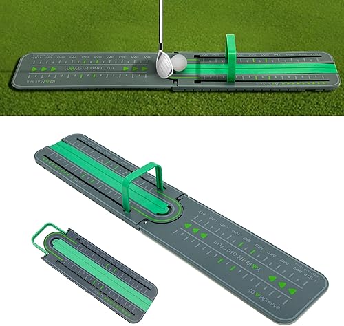 Taladro de precisión de golf para poner distancia, riel de alineación para poner golf, ayuda para entrenador de golf para poner verde, control de