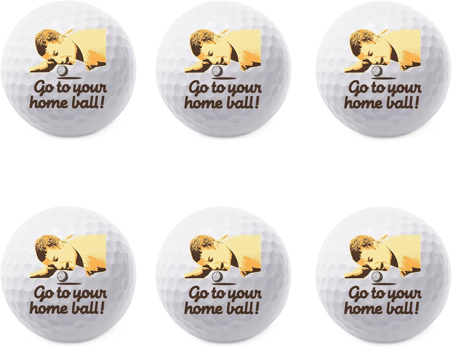TeesAndTankYou Go to Your Home Ball! Golf Ball - Novelty Gift for Men Golfers and Dad