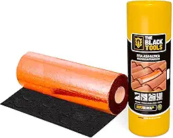 Manta Asfáltica Terracota Telhado Auto Adesiva 45cm X 10m FVD45TERRA The Black Tools