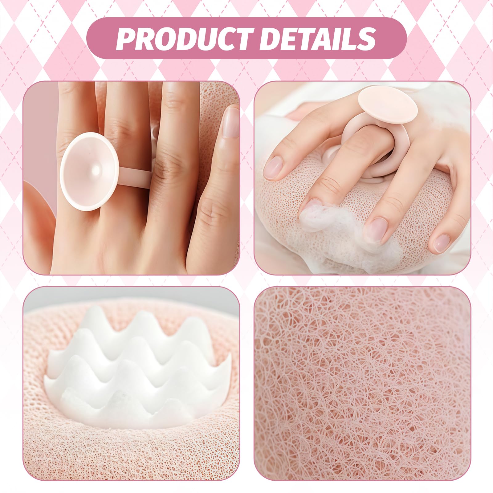 AstraGlam Super Soft Sunflower Suction Cup Bath Ball with SPA, 2025 New 2-in-1 Sunflower Bathing Ball with Finger Rings - Image 3