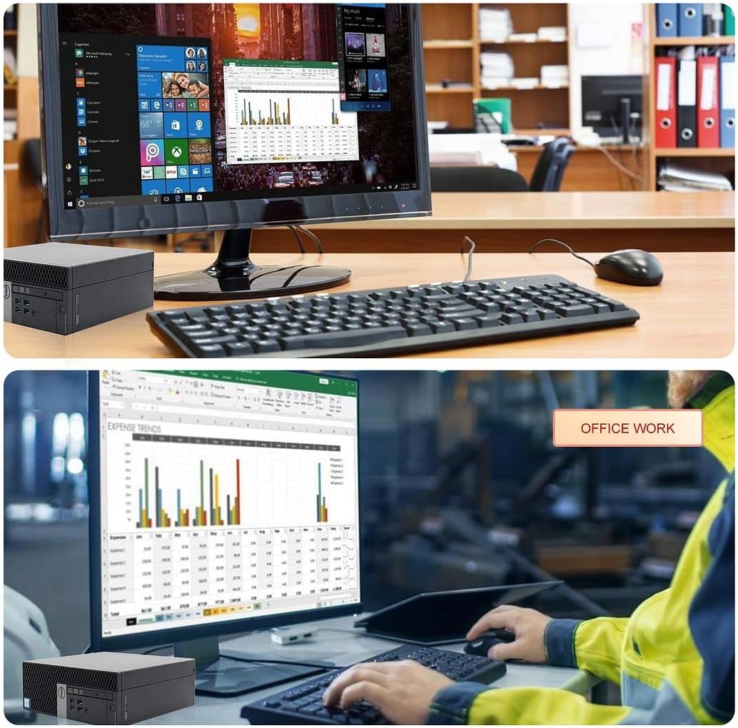 Dell Tower Computers PC Refurbished Desktop OptiPlex 5040,Windows 10 Pro i5 6500 16GB Ram 1TB M.2 NVMe SSD,1TB HDD,AC8260 Built-in WiFi,HDMI 3 Monitor Support,Altec Wireless Keyboard Mouse(Renewed) image 3 of 7 B0B9GYRFVY