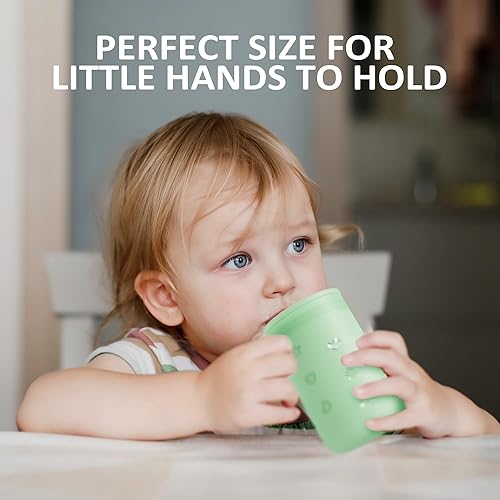 Miniatura 6 de Vaso para beber para niños de 6 a 6 meses o más, taza de entrenamiento de silicona con tapa con pajilla, tazas para bebés de 7 onzas de 6 a 12
