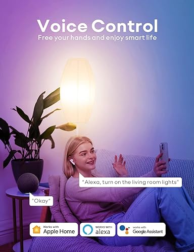 Miniatura 3 de VOCOlinc Bombillas inteligentes, bombilla LED WiFi BR30, bombilla RGBW que cambia de color, funciona con Alexa, Apple Homekit y Google Home,