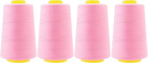 Vista 386 de Mandala Crafts - Hilo de coser multiusos de poliéster para máquina de coser de sarga, sobrehilado, acolchado Beige