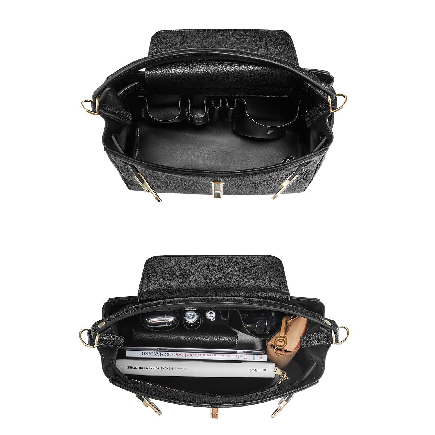 VICTORIA HYDE Bolso de mano para mujer, piel sintética, elegante, bolso de hombro grande, bolso de hombro para mujer, con varios compartimentos para trabajo, escuela, viajes