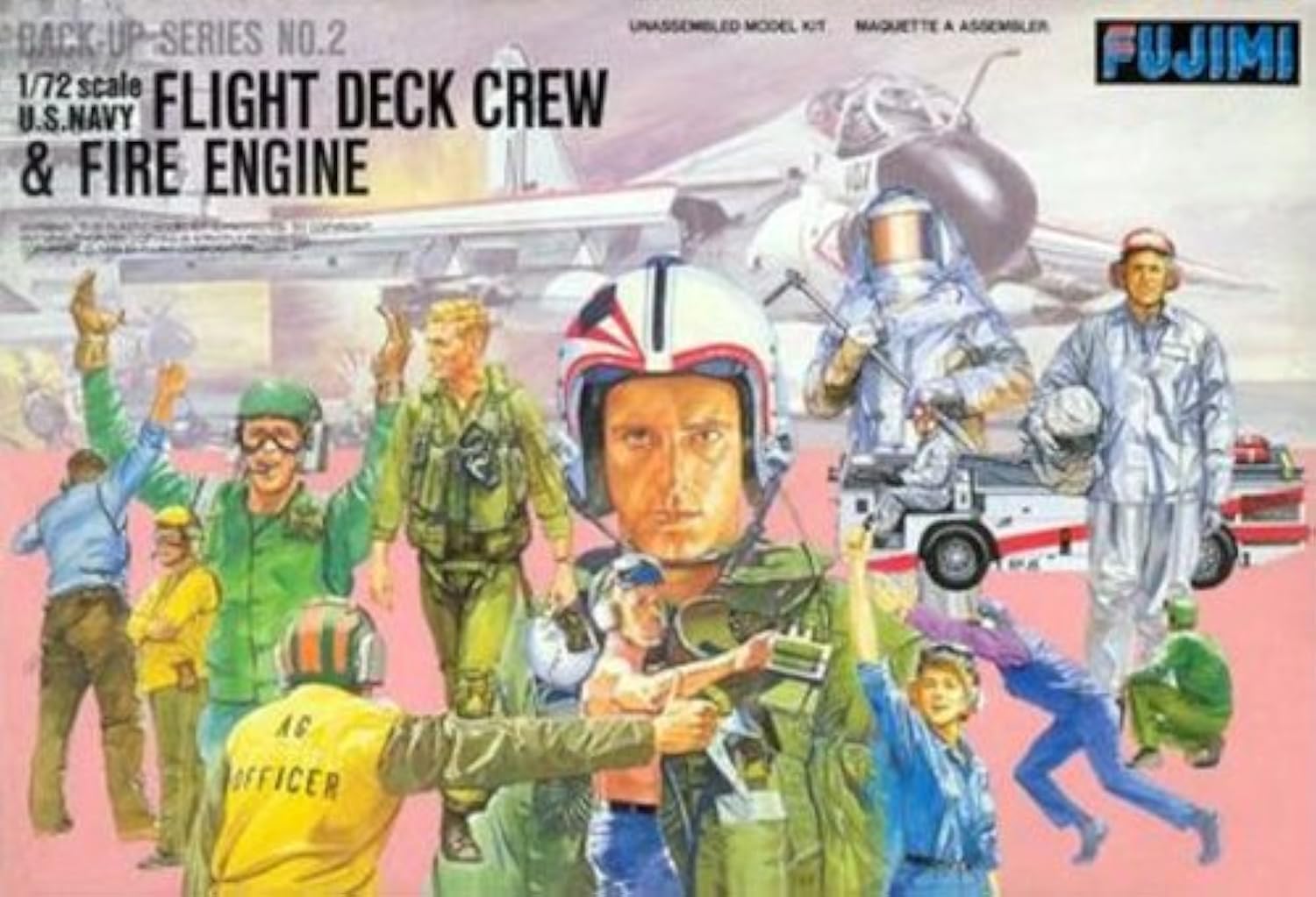 Fujimi 1/72 Modern US Navy Flight Deck Crew and Fire Engine