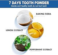 Vista 7 de Blanqueador de dientes en polvo, polvo de dientes de bicarbonato de sodio, sabor refrescante de menta, blanqueador de dientes eficaz, eliminación