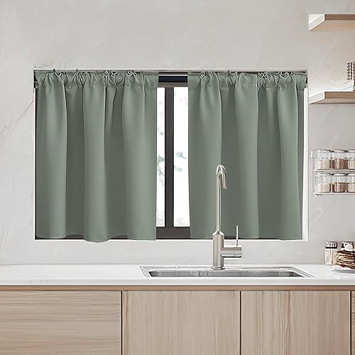 Miniatura 96 de RYB HOME - Cortinas blancas, cortinas para oscurecer la habitación, con aislamiento térmico, juego de cortinas opacas para dormitorio, sala