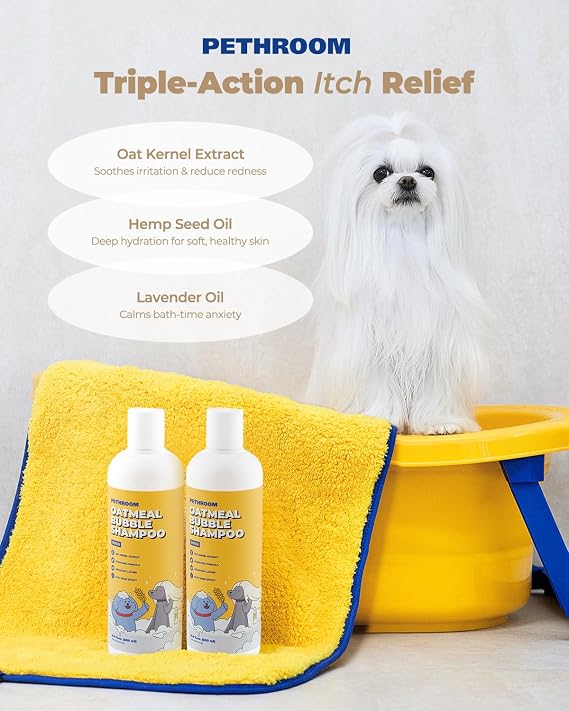 [Pethroom] Shower Set Bundle - Premium Oatmeal Shampoo & Relaxing Shower Attachment
