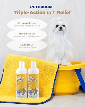 [Pethroom] Shower Set Bundle - Premium Oatmeal Shampoo & Relaxing Shower Attachment