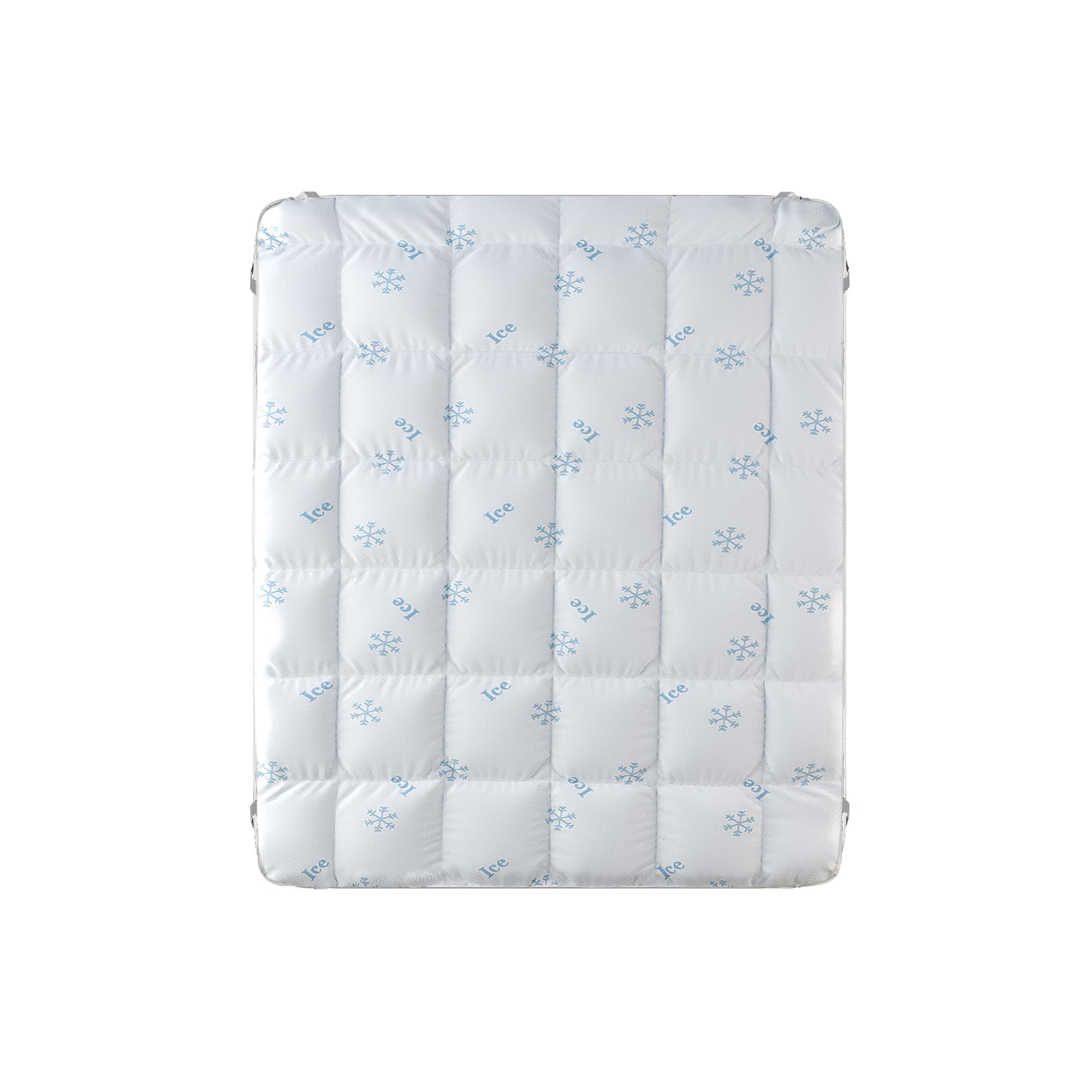 TOPPER ICE - Rinfrescante Matrimoniale 160x195 cm - Refrigerante con Elastici negli Angoli - Double Face, Soffietto 3 cm, Lavabile in Lavatrice a 40 Gradi