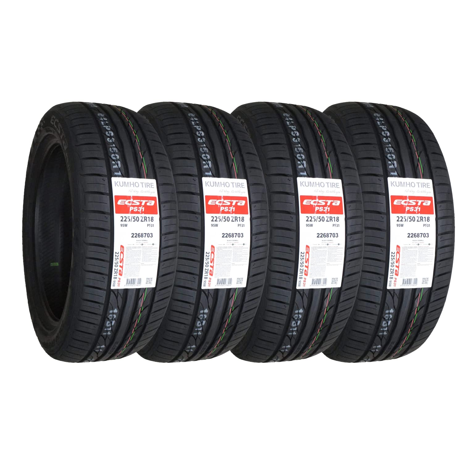 Amazon.co.jp: クムホ ECSTA ECSTA PS31 225/50R18 95W 4本セット : 車 