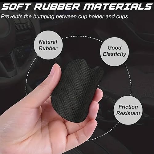 Miniatura 6 de Paquete de 2 portavasos de automóvil con diseño de libélula, tamaño universal de 2.75 pulgadas, tapete de goma antideslizante, regalo de libélula,