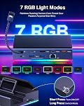 iVANKY 14-in-1 RGB 4K@144Hz Docking Station with 100W PD Charger for Steam Deck OLED/ROG Xbox Ally X/Legion Go, Foldable Dock with HDMI Gigabit Ethernet 10Gbps USB 3.2, SD/TF Slots, 1Gbps Ethernet