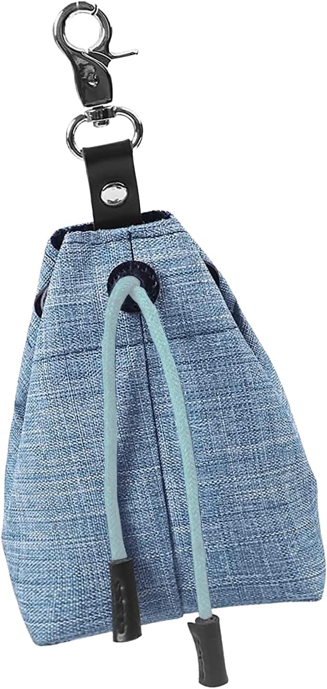 Txeouse Bolsas De Golosinas para Perros, Bolsa De Entrenamiento para Perros,Soporte para Refrigerios para Perros,Bolsa Portátil para Refrigerios con Hebilla De Clip Y Cuerda De Tensión (Blue)