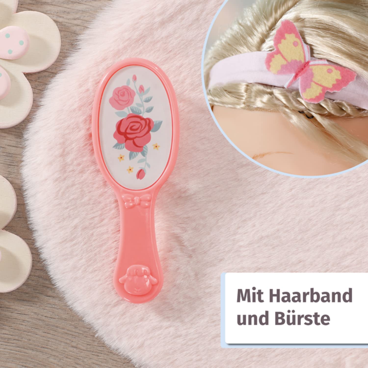 Baby Annabell Sophia 43cm, weiche Puppe mit Langen blonden Haaren, inkl. Puppenkleidung, Haarband und Bürste, 706572 Zapf Creation