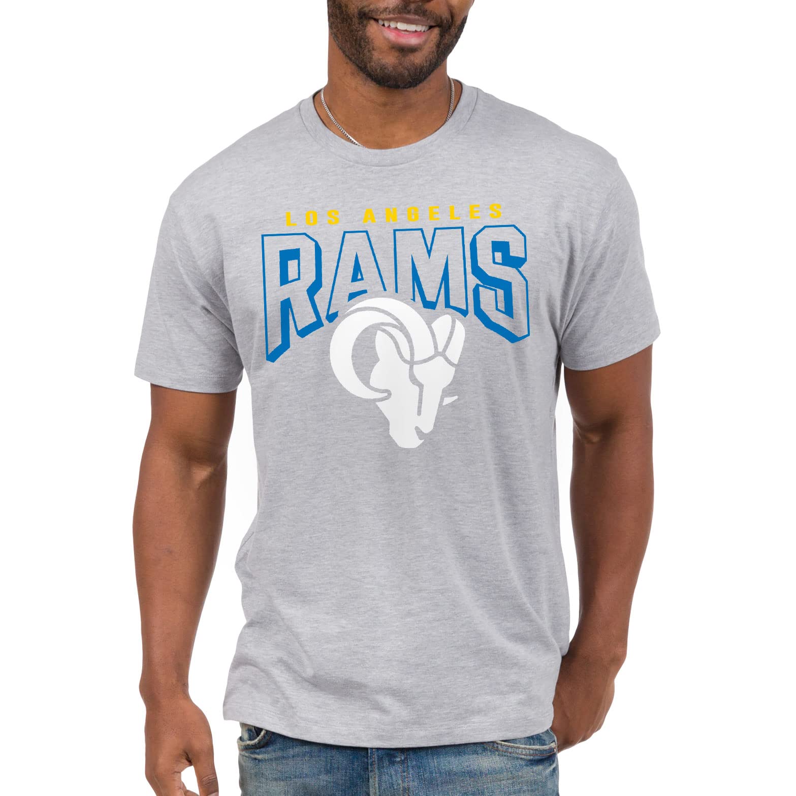 Junk Food Clothing x NFL - Bold Logo - Short Sleeve Fan Shirt for Men and Women - Officially Licensed NFL Apparel