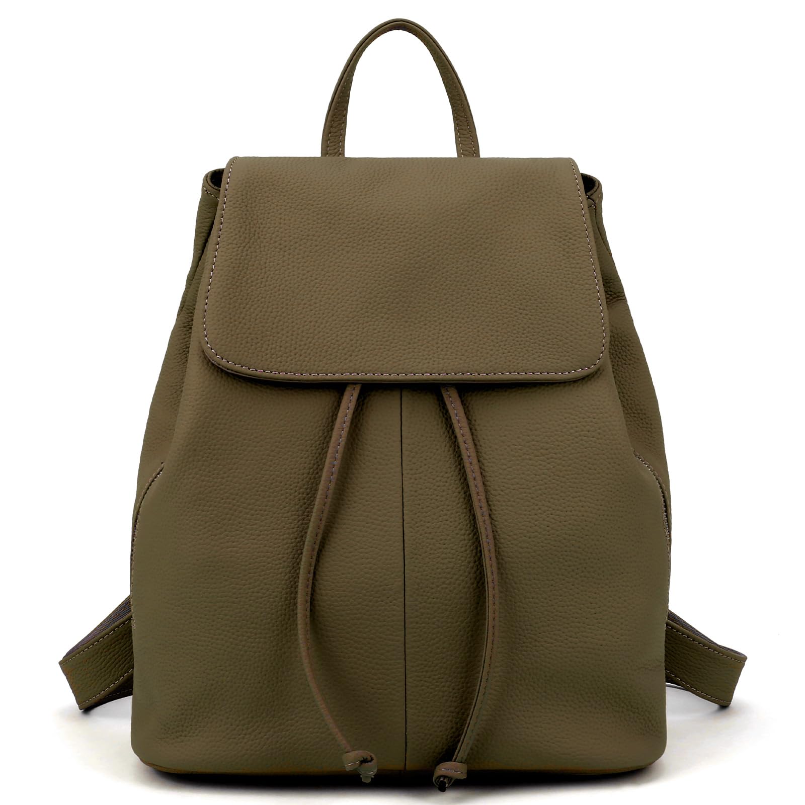 Genuine Leather Backpack Purse for Women: Anti-Theft RFID Designer Leather Handbags - Elegant Ladies Shoulder Bags Travel Backpack Turtle Dove Grey