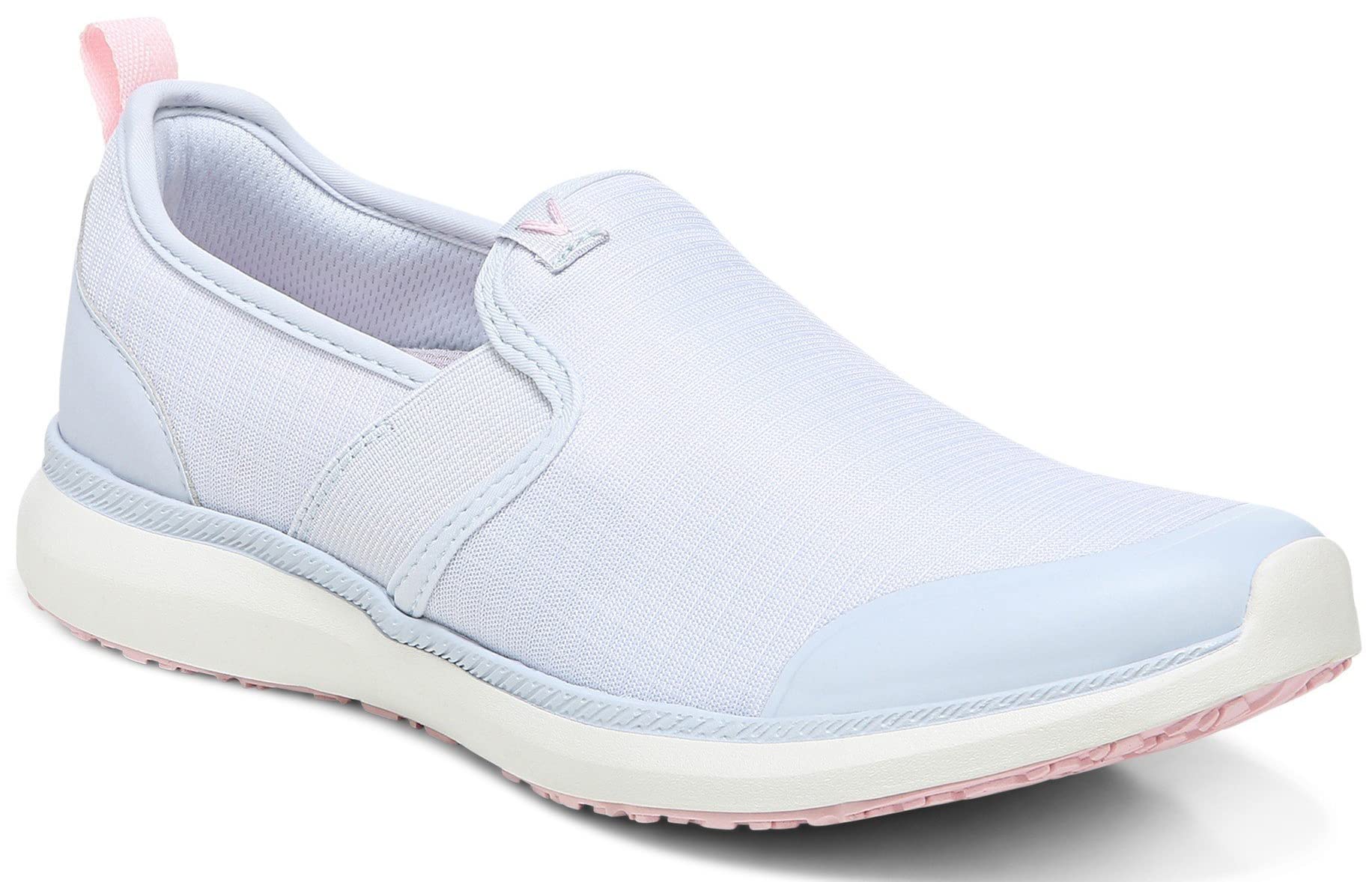 Pro Women's Simmons Julianna Service Sneaker- Supportive Slip Resistant Slip-On Shoes That Include Three-Zone Comfort with Orthotic Insole Arch Support, Arctic Ice, 9.5