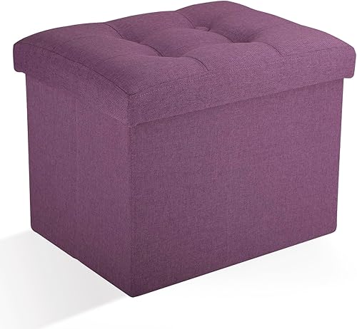 Miniatura 47 de Taburete otomano de almacenamiento otomano con reposapiés, banco plegable con almacenamiento, dormitorio de estudiantes y entrada, 16 x 12 x 12