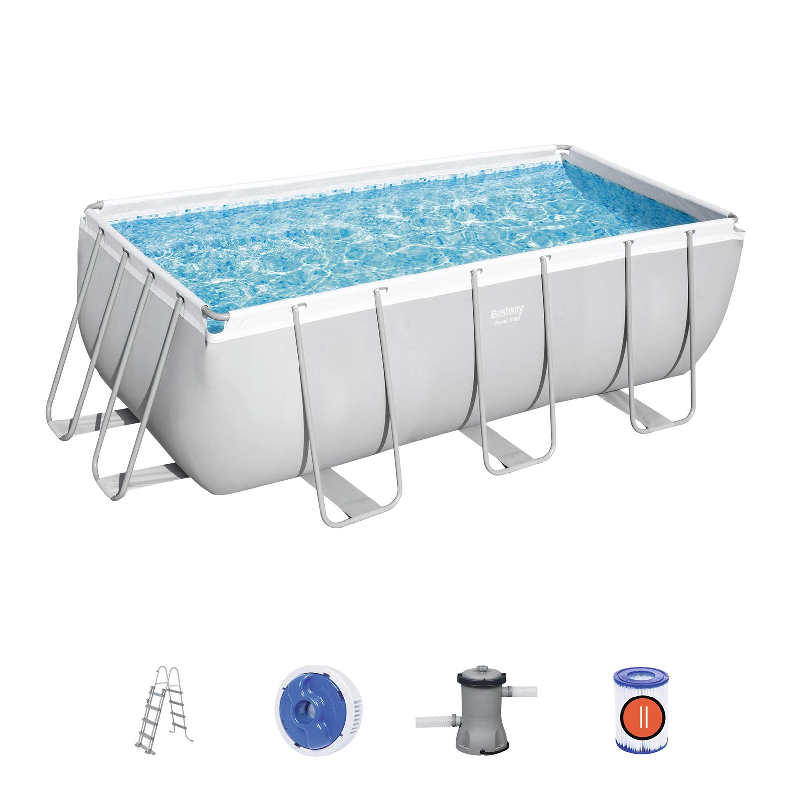 Bestway piscine hors sol rectangulaire Power Steel™ 412 x 201 x 122 cm