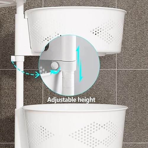 Miniatura 4 de Estantes de almacenamiento giratorios de 3 niveles, estante de almacenamiento de frutas y verduras para cocina, organizador de almacenamiento de