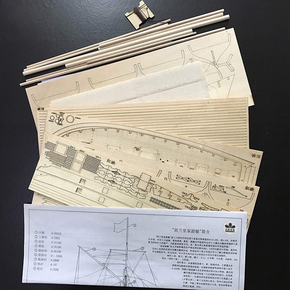 Calayu Kit de modelo de barco de madera, modelo de madera de bricolaje modelo de barco de vela rompecabezas de juguete modelo de decoración para el hogar