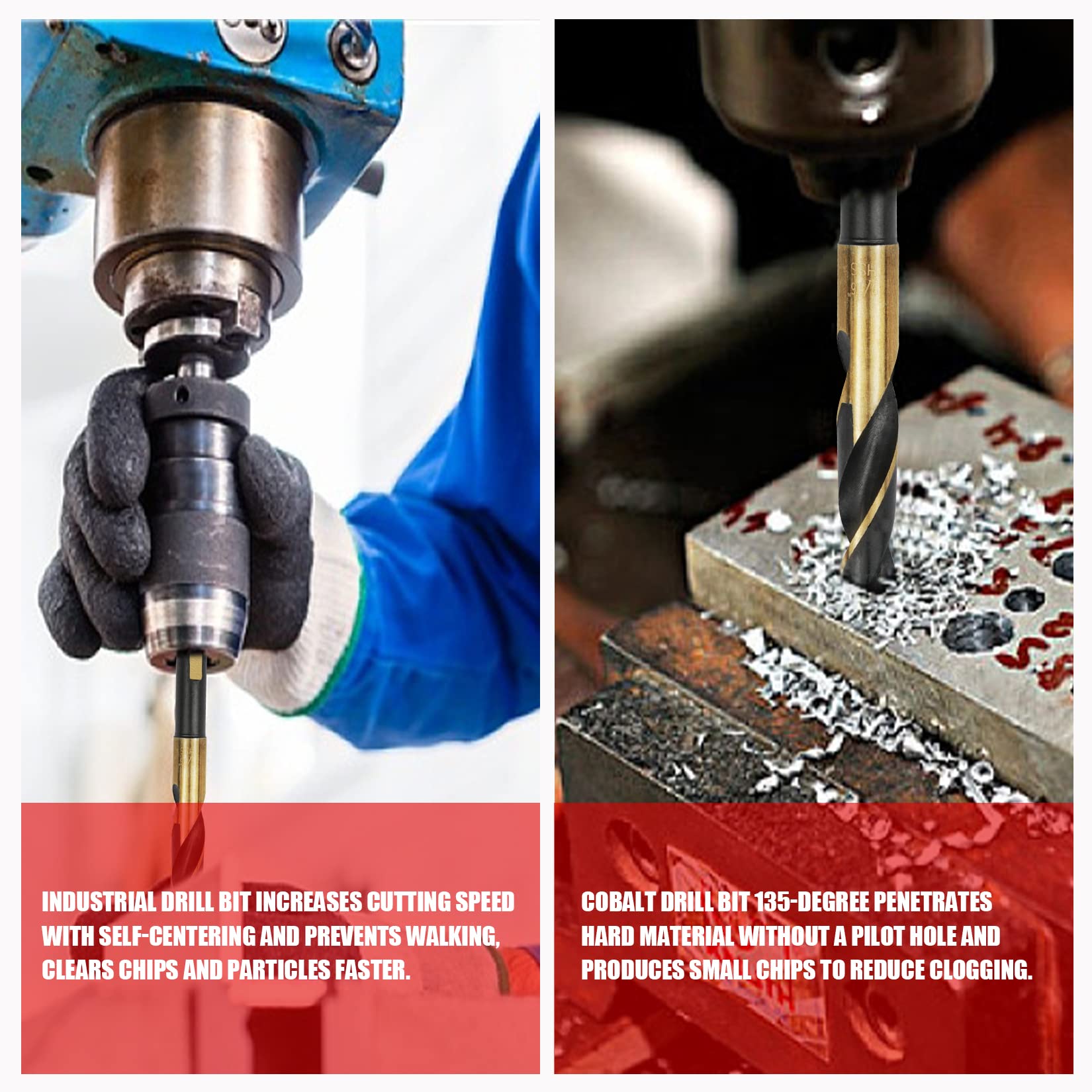 Amazon.co.jp: wesleyDrill 9/16インチ シャンク減少ドリルビット 1/2