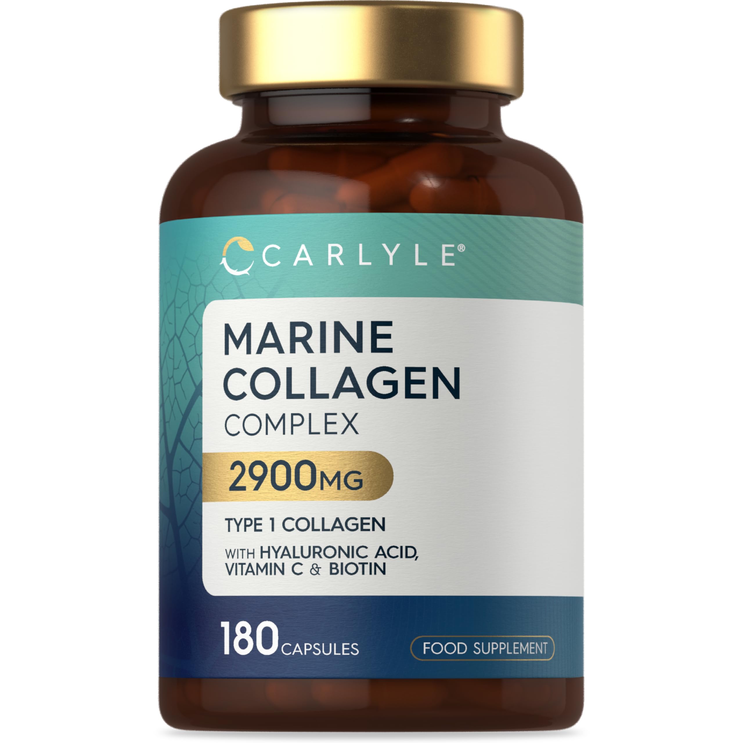 Marine Collagen Capsules 2900mg with Hyaluronic Acid | Type