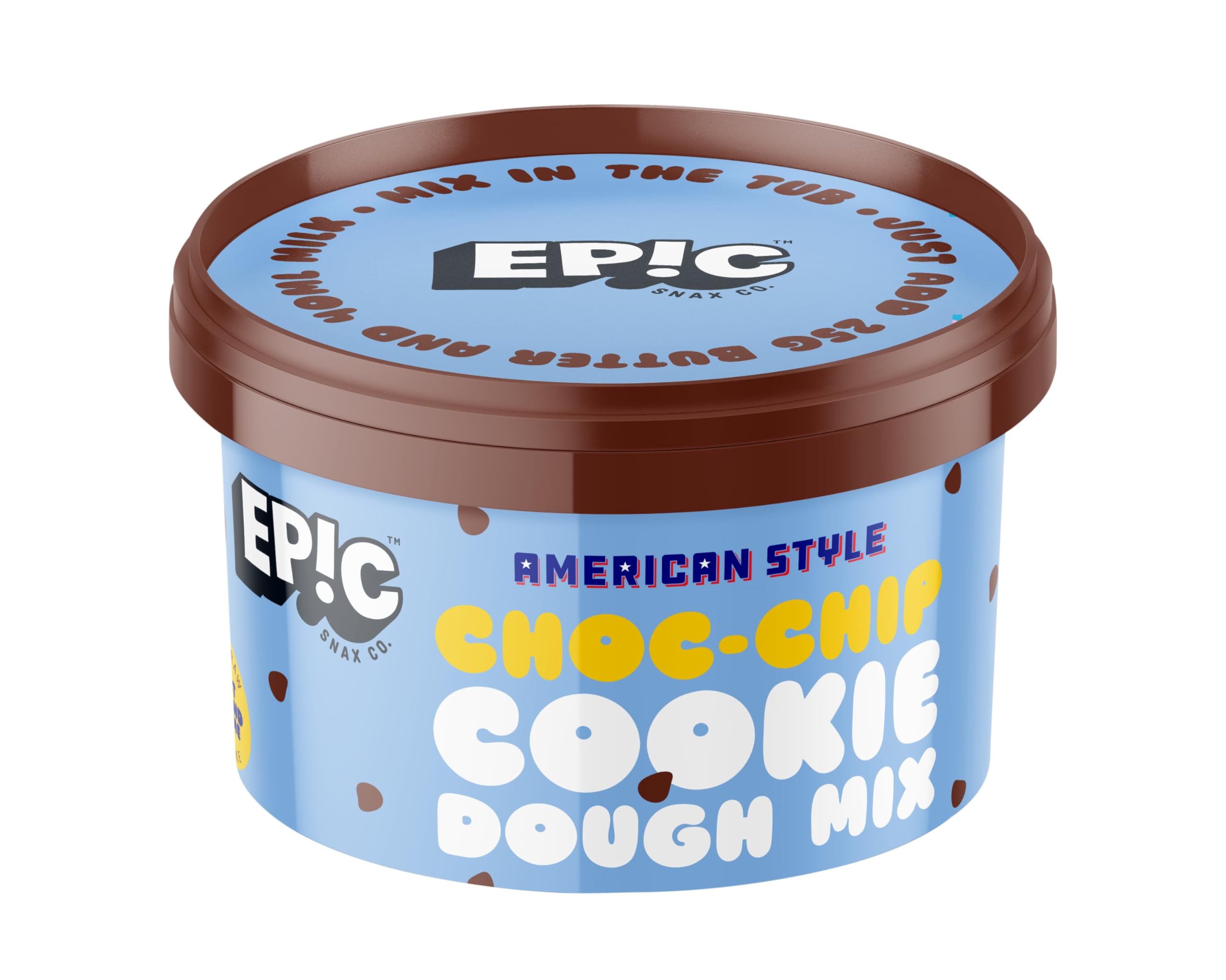 EPIC SNAX CO American Style Chocolate Chip Cookie Dough Mix Bake Delicious Vegan Friendly Dairy Free Cookies at Home 125 g (Pack of 1)