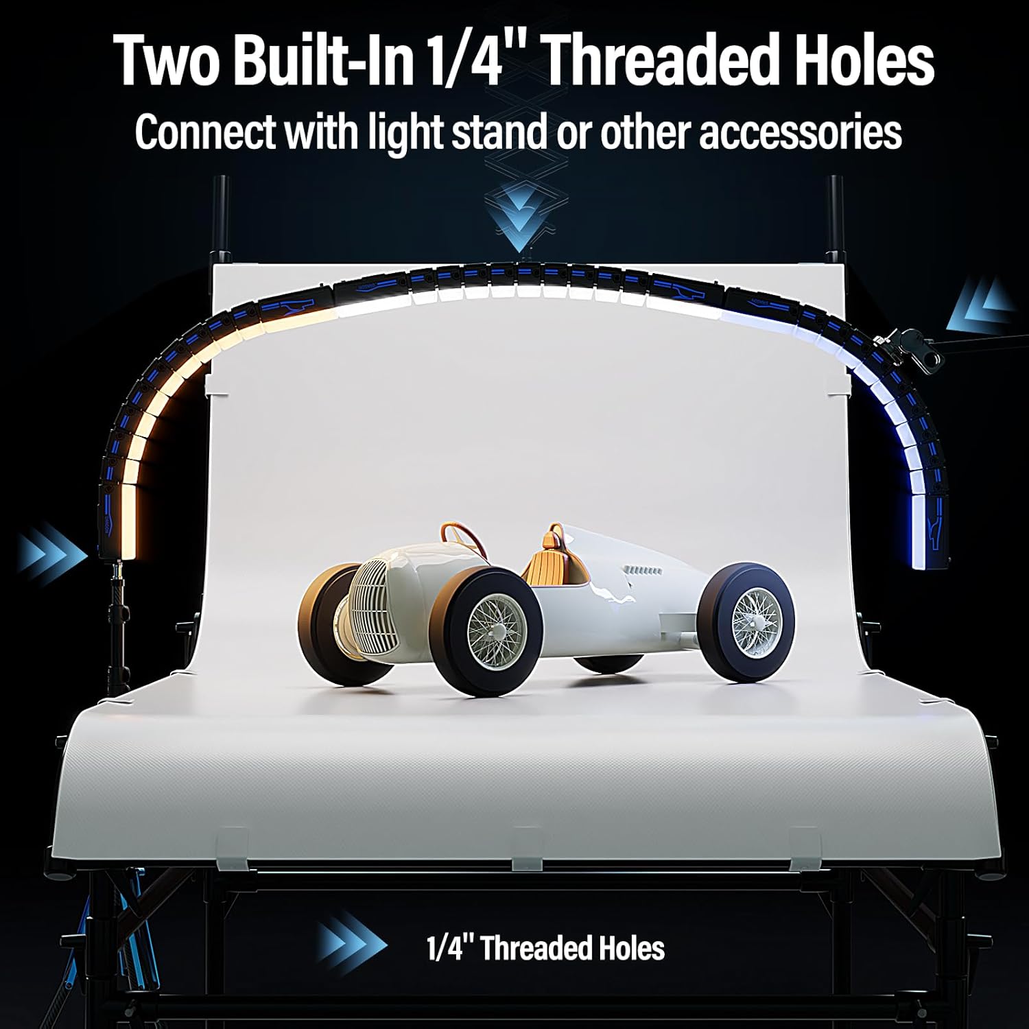 SIRUI 15W Bendable RGB Video Light, 2 Pack LED Panel Light for Studio Photography Lighting, Adjustable 360° Full Color, 2500K-7000K, Seamless Combination, Battery/DC, Board/APP Control (B15R-D)