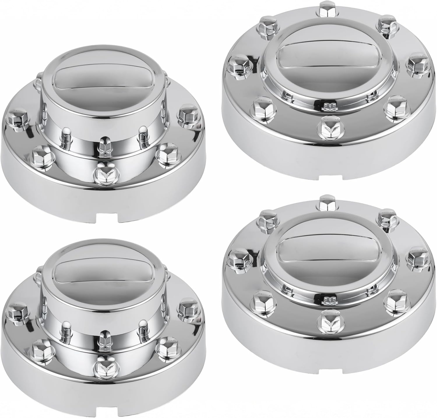 4Pcs Wheel Center Hub Caps Compatible with Dodge Ram 3500 2011-2018 Dually DRW Wheels Hubcap 68081010AA Front & Rear Full Set 1-Ton Truck Chrome