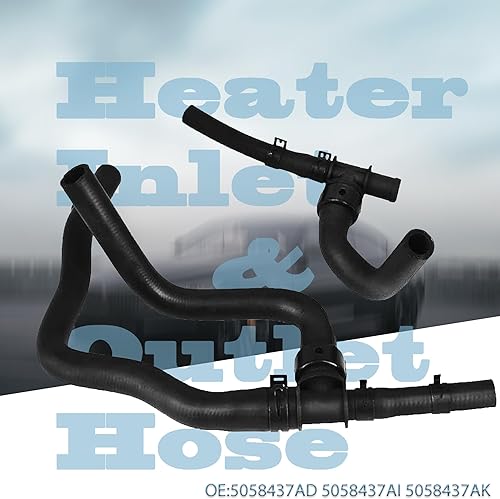 Miniatura 6 de Manguera calefactora para Dodge Journey 2.4VVT 2008-2020 con TEE Supply-Return Pieza compatible con el número 5058437AK 5058437AI 5058437AD 2PCS