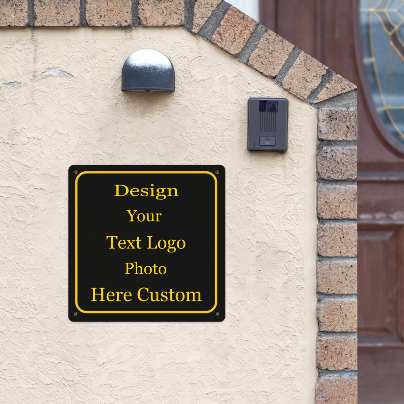 Custom Signs Outdoor Metal Sign - Decorative Personalized Signs for Office, Home, Hazard,Road 12x12 in