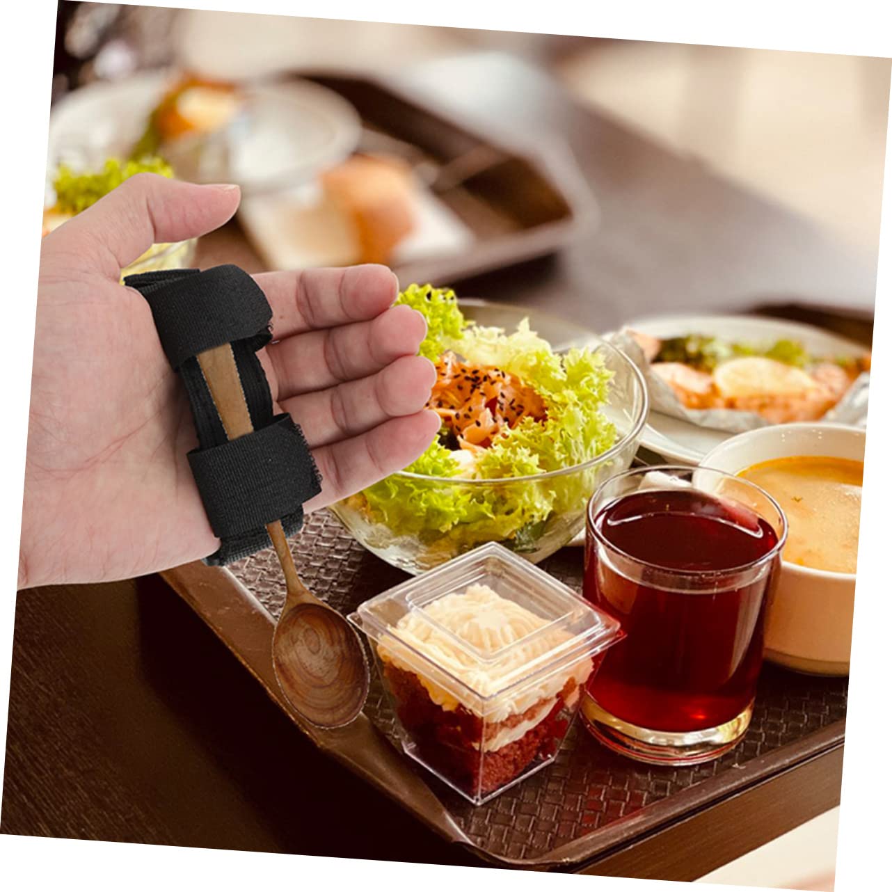 FOMIYES Kit De Ayuda Alimentaria De 10 Piezas Para Discapacitados Soporte Adaptable Para Vajilla Para Comer Soporte Para Cubiertos Ayuda Adaptable Correa De Agarre Para Sujetar Utensilios
