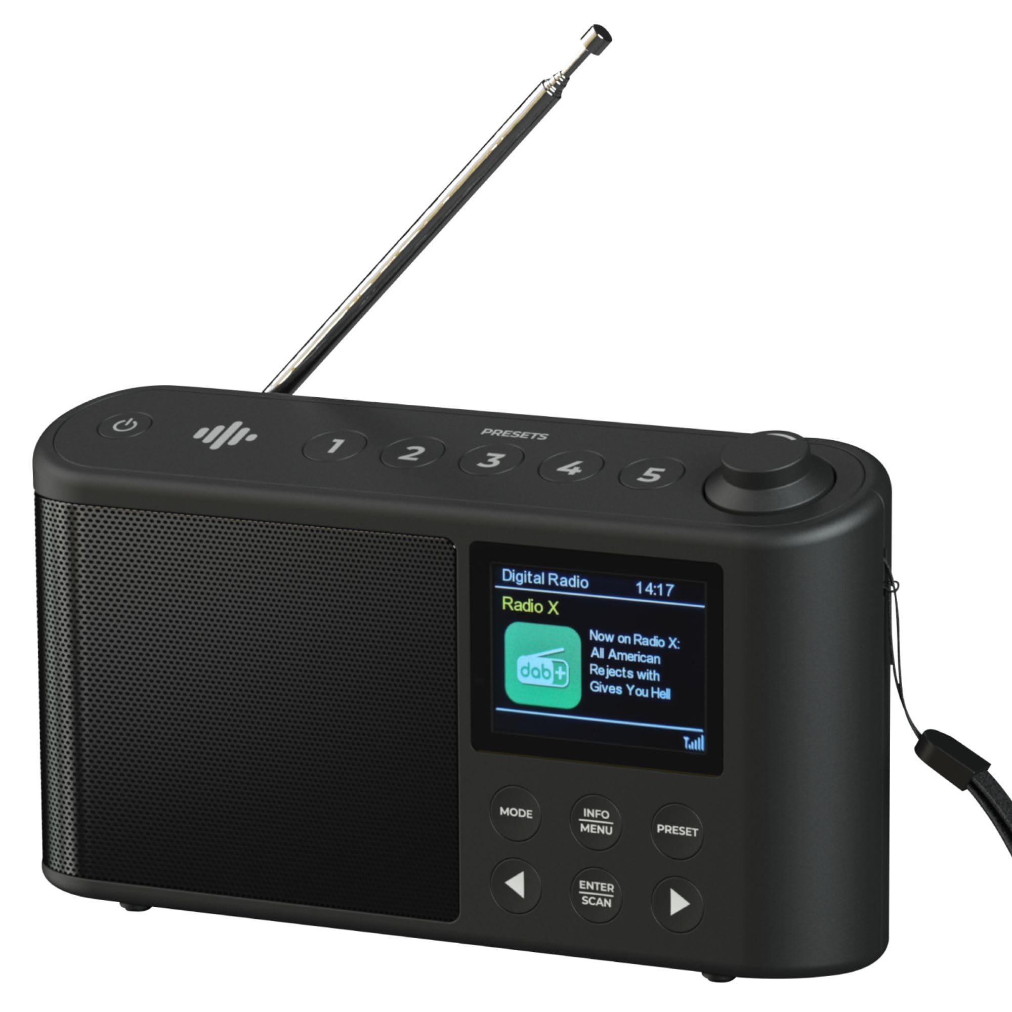 Radio Portable Dab Plus/Dab, Radio FM, Petite Radio, XL Grand écran LCD, Radio Portable Secteur et Batterie, Chargement USB pour 10 Heures de Lecture, (Spectrum by iBox)