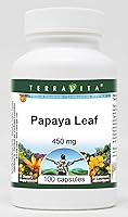 Vista 1 de Hoja de Papaya - 450 mg (100 Cápsulas, ZIN: 511015)