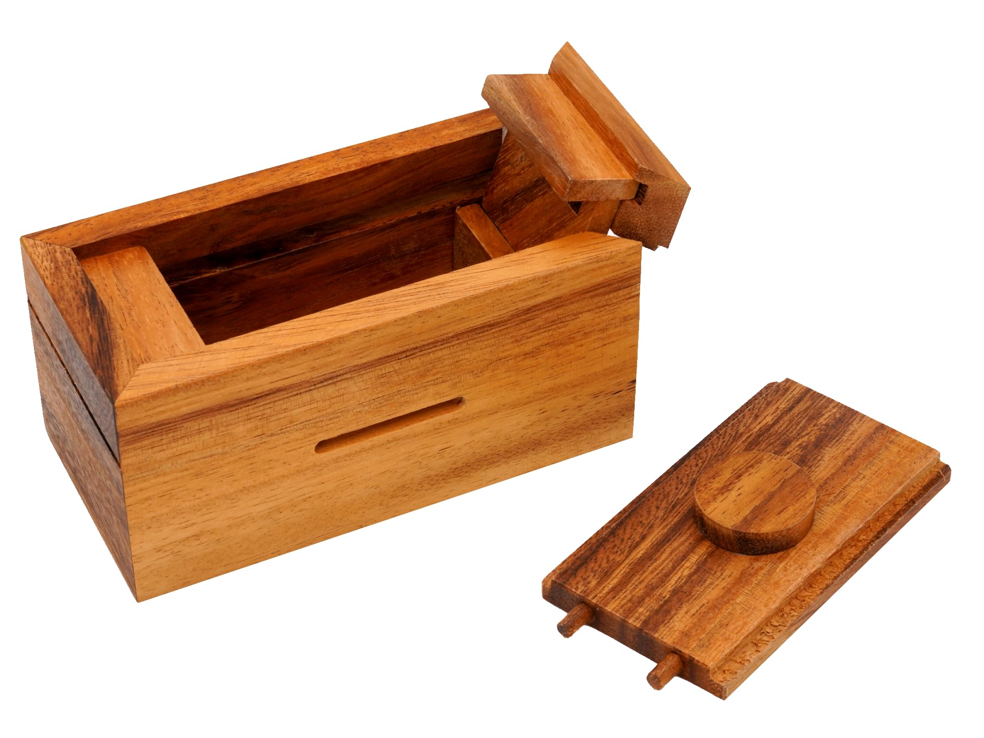 BSIRI Ziggurat - Scatola segreta rompicapo in legno con scomparti nascosti, ideale come scatola misteriosa, salvadanaio, portagioie, scatola con lucchetto a puzzle 3D, biglietto regalo e salvadanaio