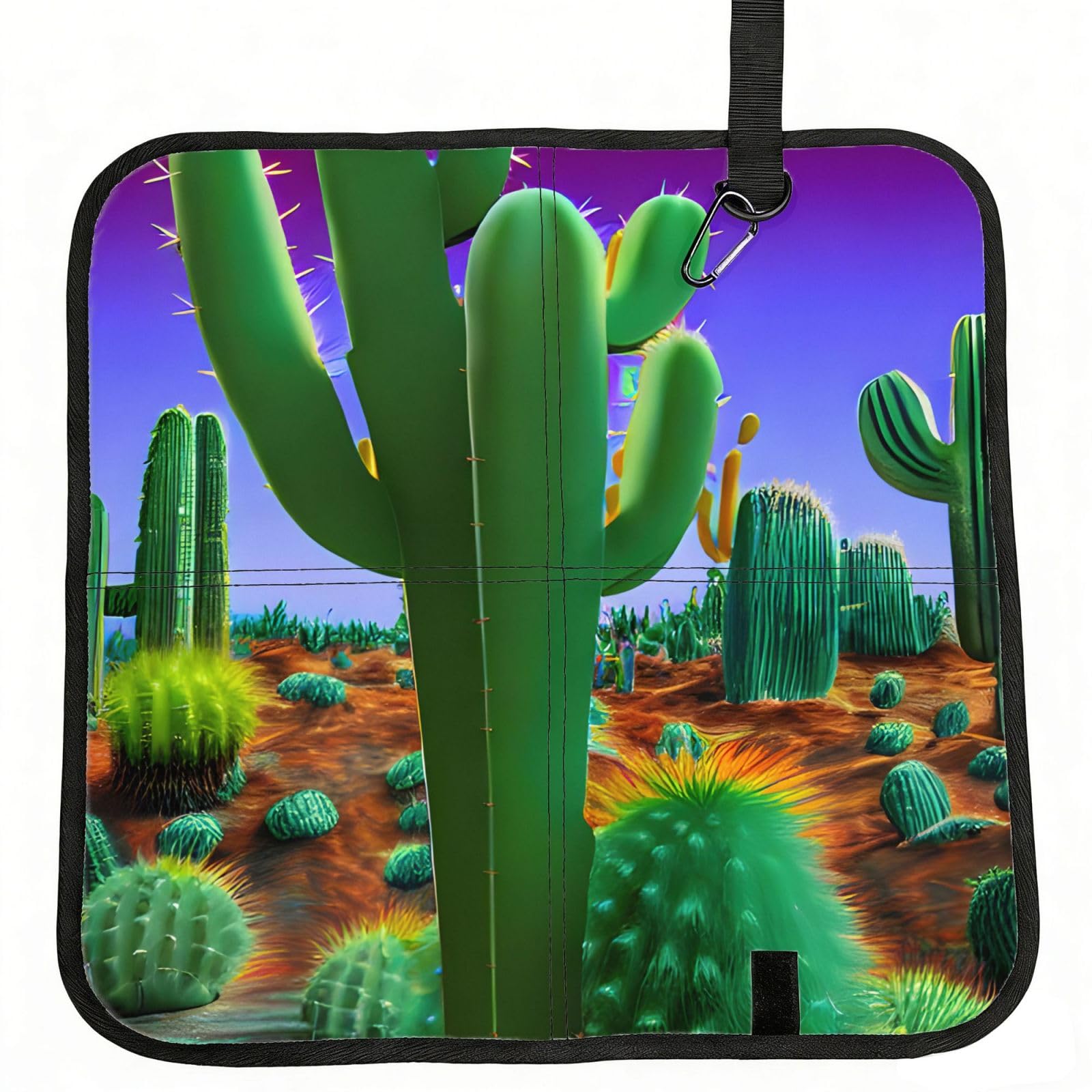 AYYQWE Cactus Desert Print Foldable Seat Cushion Portable Chair Pad Office Commuting Picnic Camping Outdoor