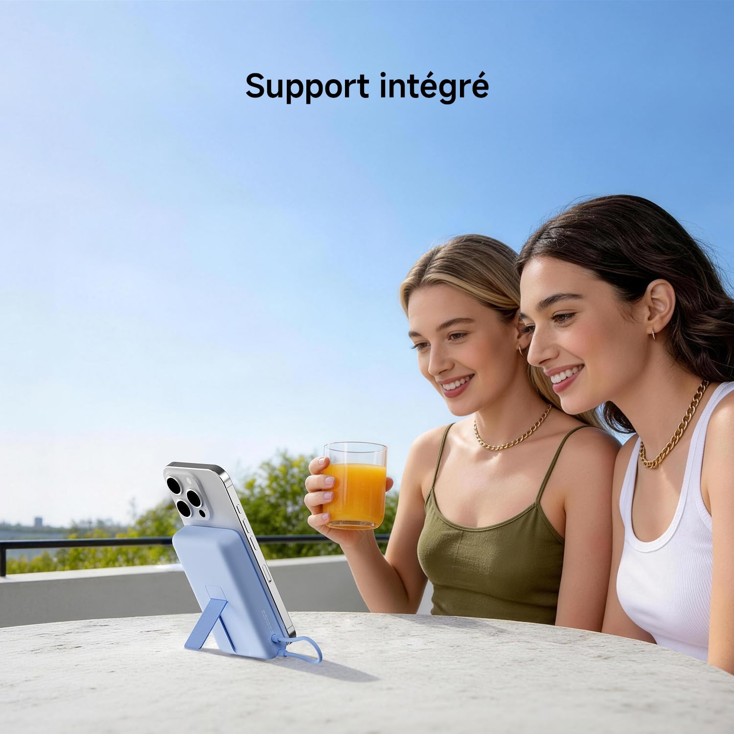 Xiaomi Batterie Externe 10000mAh, Power Bank MagSafe avec Support, USB-C