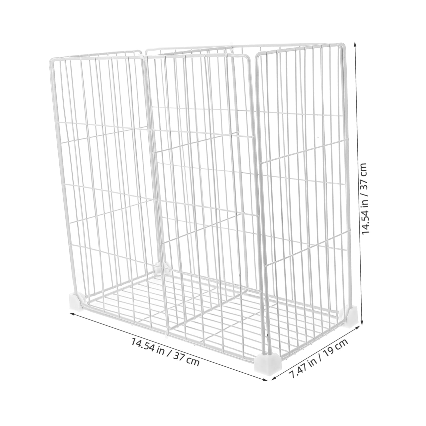 Estante Organizador Metálico para Congelador de 37x19x37 Cm, Divisor Horizontal Cesta Inferior, Almacenamiento Multifuncional para Refrigerador Doméstico y Despensa