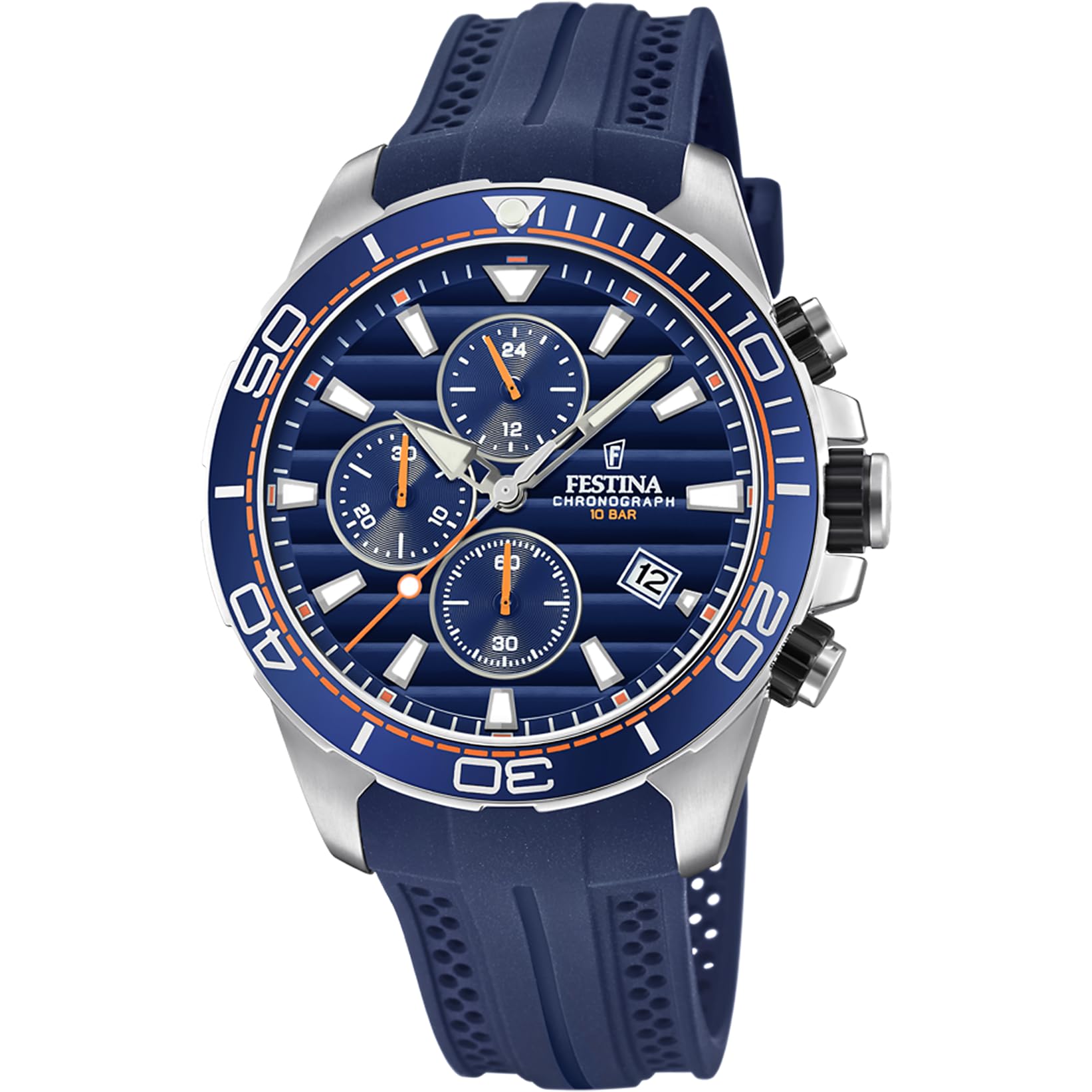 Festina Montre Homme Sport - Chronographe - Mouvement à Quartz - Montre Analogique Homme avec Bracelet en Caoutchouc - Étanche 10 ATM - F20370 - Special Prices