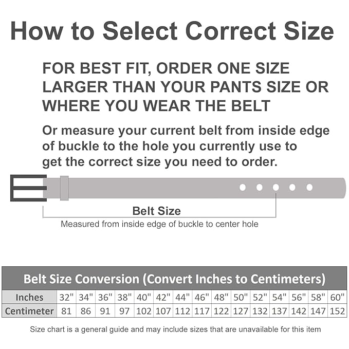 how to select belt size