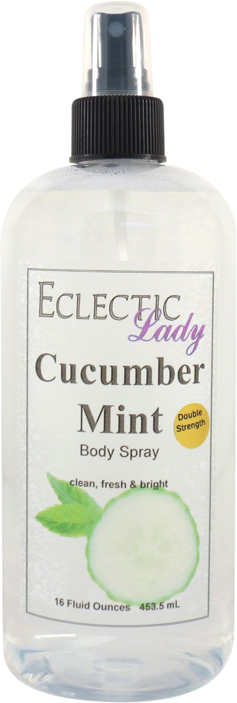 Eclectic Lady Cucumber Mint Body Spray, Double Strength, 16 ounces, Body Mist for Women with Clean, Light & Gentle Fragrance, Cologne with Soft, Subtle Aroma For Daily Use